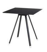 Taborety i hokery - Niski stolik Sol 690x690 mm, z kwadratowym blatem (69x69 cm), plastikowy, do domu, na zewnątrz, do kawiarni - miniaturka - grafika 1