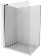 Ścianki i drzwi prysznicowe - Mexen Kioto L ścianka prysznicowa Walk-in 90 x 200 cm, transparent, gun gray szczotkowany - 800-090-103-66-00 - miniaturka - grafika 1