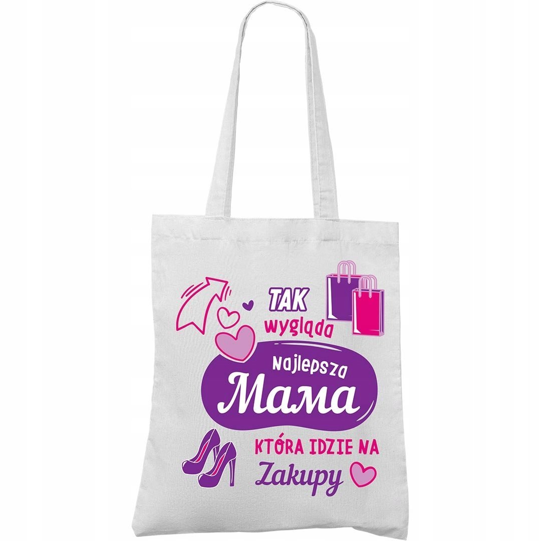 Torba Bawełniana Na Zakupy Eko Prezent Dla Mamy Na Dzień Mamy Urodziny