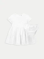 Sukienki i spódniczki dla dziewczynek - Coccodrillo Sukienka letnia WC4128202GPN Biały Regular Fit - miniaturka - grafika 1