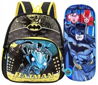 Piórniki - Plecak szkolny + PIÓRNIK dla chłopca dzieci do szkoły przedszkola BATMAN - miniaturka - grafika 1