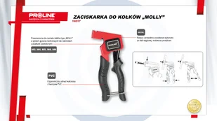 ZACISKARKA DO KOŁKÓW TYPU MOLLY,175MM/7",UCHWYT PVC,PROLINE - Kombinerki i obcęgi - miniaturka - grafika 9