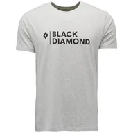 Koszulki sportowe męskie - Koszulka męska Black Diamond M Mini Stacked Ss Tee Rozmiar: L / Kolor: szary - miniaturka - grafika 1