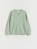 Bluzki dla dziewczynek - Reserved - Bluza z haftem - jasnozielony - miniaturka - grafika 1
