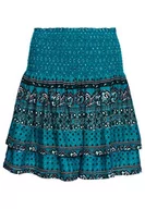 Spódnice - Superdry Ameera Mini Smocked Skirt Spódnica damska, Głęboki zielony, 34 - miniaturka - grafika 1