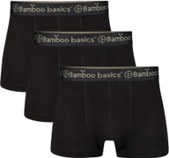 Majtki męskie - Bokserki męskie Bamboo Basics, 3-pak - kąpielówki LIAM, oddychające, dżersej czarny L - miniaturka - grafika 1