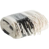 Koce - Koc EUROFIRANY Moher 130 x 170 cm Czarno-kremowy - miniaturka - grafika 1