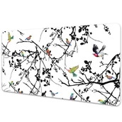 Podkładki na biurko - Mata na biurko Ptaki i Gałęzie 90x45 cm - miniaturka - grafika 1