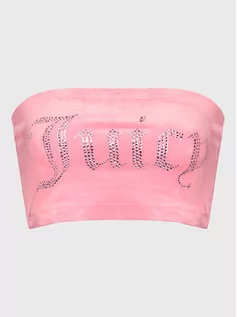 Koszulki i topy damskie - Juicy Couture Top Babe JCAPW048 Różowy Slim Fit - grafika 1