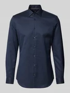 Koszule męskie - Koszula biznesowa o kroju super slim fit z tkaniny two-ply z kołnierzykiem typu kent - miniaturka - grafika 1