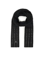 Apaszki i szaliki damskie - Guess Szalik AW5384 POL03 Czarny - miniaturka - grafika 1