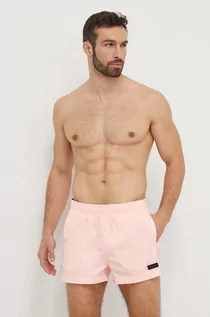 Stroje kąpielowe - Calvin Klein szorty kąpielowe kolor różowy - grafika 1