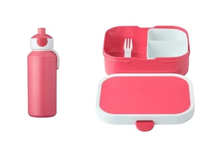 Mepal Mepal Campus Pink Różowy Śniadaniówka Pojemnik Na Kanapki Plastikowy Z Bidonem - Zestawy naczyń dla dzieci - miniaturka - grafika 3
