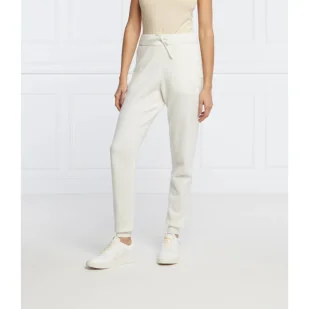 Karl Lagerfeld Wełniane spodnie dresowe | Slim Fit - Dresy damskie - miniaturka - grafika 1