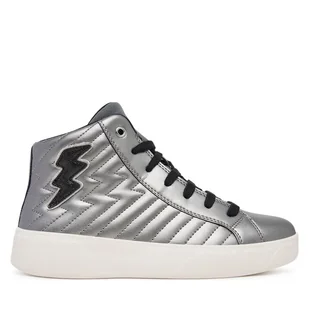 Sneakersy Geox J Mikiroshi J56DVE 000NF C1009 D Srebrny - Buty dla dziewczynek - miniaturka - grafika 1