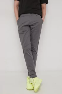 Spodnie męskie - Tommy Jeans Spodnie męskie kolor szary w fasonie chinos - grafika 1