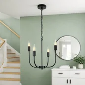 Lampy sufitowe - Lampa wisząca Adero czarny żyrandol loftowy 4-punktowy - miniaturka - grafika 1