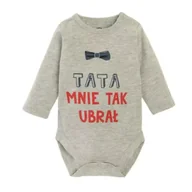 Body dla niemowląt - Tata Mnie Tak Ubrał. Body Chłopięce Z Długim Rękawem 92 Cm Cool Club Outlet - miniaturka - grafika 1