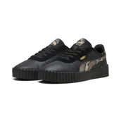 Buty trekkingowe damskie - Damskie sneakersy Carina 3.0 Snake Chic PUMA Black Gold - miniaturka - grafika 1