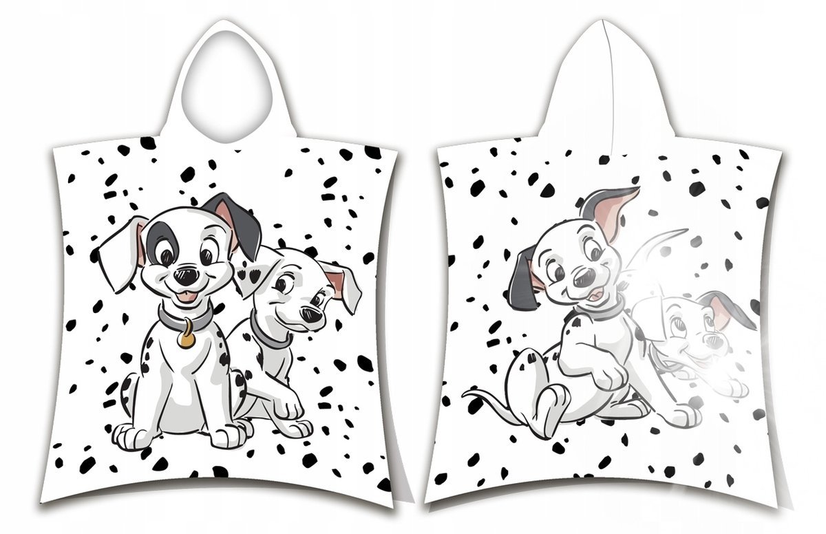 Poncho dla dzieci 101 Dalmatyńczyków 50x115