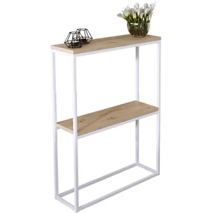 Skandynawska konsola biały + dąb artisan C1-G27 - Toaletki Skandynawska konsola biały + dąb artisan C1-G27 - Toaletki - miniaturka - grafika 1