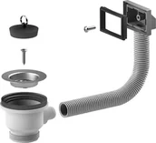 Syfony - Odpływ do syfonu ALVEUS pojedyńczy 1x1,5"-PP (1011997) - miniaturka - grafika 1