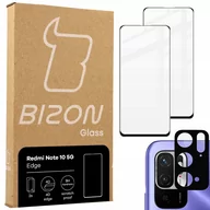 Szkła hartowane na telefon - Xiaomi Bizon Szkło hartowane Bizon Glass Edge - 2 sztuki + ochrona na obiektyw, Redmi Note 10 5G, czarne 5903896183077 - miniaturka - grafika 1