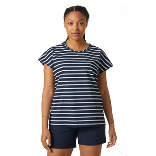 Koszulki i topy damskie - Damska koszulka Helly Hansen Thalia Summer Top navy stripe - L - grafika 1