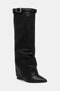 Steve Madden kozaki Corenne damskie kolor czarny na koturnie SM11003418 - Kozaki damskie - miniaturka - grafika 1