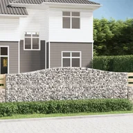 Pozostałe narzędzia ogrodowe - vidaXL Kosze gabionowe, 20 szt, 400x30x120/140cm, galwanizowane żelazo - miniaturka - grafika 1