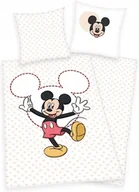 Pościel dla dzieci - Pościel 140x200 Myszka Miki Mickey Mini Minnie Komplet Biała Poszewka - miniaturka - grafika 1