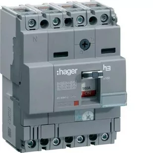 Hager Wyłącznik mocy 160A 4P 25kA x160 HHA161H HHA161H - Wyłączniki światła i elektryczne - miniaturka - grafika 1