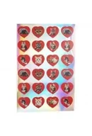 Zabawki kreatywne - Naklejki Serce z kotem A 12 Walentynki ARPEX WA3834 - miniaturka - grafika 1