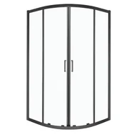 Kabiny prysznicowe - Novoterm Kabina prysznicowa czarny profil 80x80x170 cm Aruba GL BL Kerra - miniaturka - grafika 1