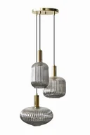 Lampy sufitowe - Auhilon Kler lampa wisząca 3-punktowa złota P1966-3 P1966-3 - miniaturka - grafika 1