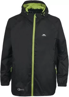 Trespass Trespass Qikpac Jacket, czarna, 7/8, kompaktowa, zwijana, wodoszczelna kurtka dla dzieci / unisex / dziewcząt i chłopców, 7-8 lat, czarna UCJKRAI10003_BLK7/8 - Kurtki i płaszcze dla dziewczynek - miniaturka - grafika 1