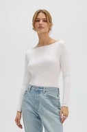 Body - Saint Body body SLASH NECK BODYSUIT ECRU damskie kolor biały gładka SB.547 - miniaturka - grafika 1