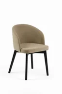 Krzesła - Flavio 2 krzesło tapicerowane beżowe nogi czarne - miniaturka - grafika 1