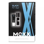 Zestawy perfum unisex - Mexx, Black for Him, Zestaw kosmetyków, 2 szt. - miniaturka - grafika 1