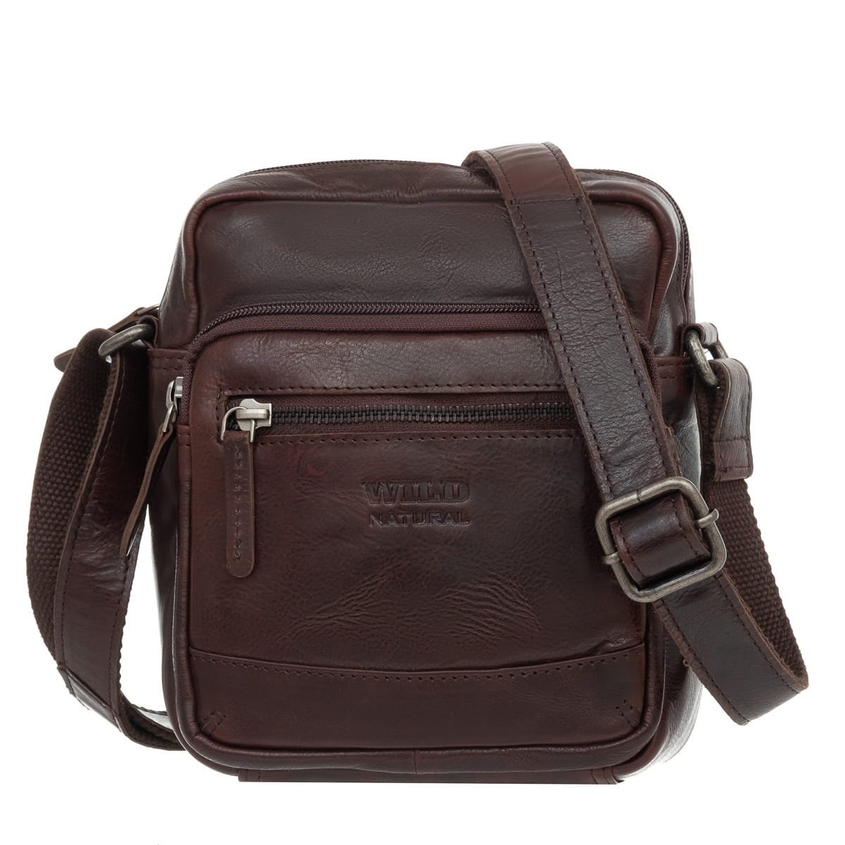 Średnia Torba Męska Skórzana Wild Natural Choco