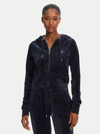 Bluzy damskie - Juicy Couture Bluza Madison JCWA122001 Granatowy Slim Fit - miniaturka - grafika 1
