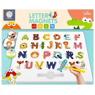 Tablica edukacyjna, magnetyczna literki/ zwierzątka, zabawka edukacyjna 3+ Mega Creative Uniwersalny - Tablice dla dzieci - miniaturka - grafika 1