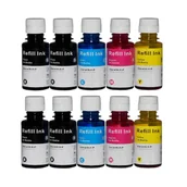 Tusze zamienniki - Zestaw 10x tusz do HP GT51 / GT52 INK TANK 315 410 415 419 CMYK zamienniki - miniaturka - grafika 1