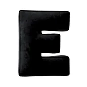 Dekoracje domu - Poduszka literka E, głęboka czerń, 30x40cm, Posh Velvet - miniaturka - grafika 1