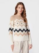 Swetry damskie - Peserico Sweter E99948F03R Beżowy Regular Fit - miniaturka - grafika 1