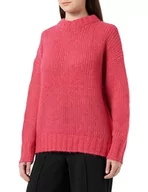 Swetry damskie - HUGO Sweter damski Sloos Knitted, Średni różowy 663, L - miniaturka - grafika 1