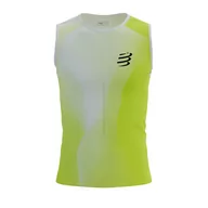 Bielizna sportowa męska - COMPRESSPORT Koszulka biegowa PERFORMANCE TANK safe yellow - miniaturka - grafika 1