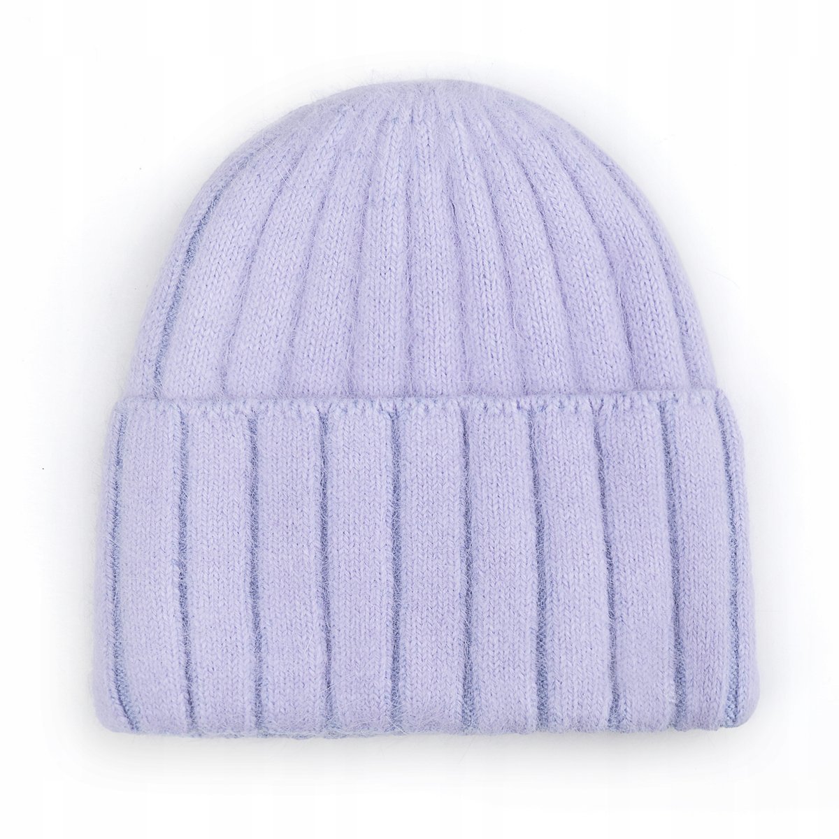 Czapka Damska Wełniana Wełna Zimowa Na Zimę 60% Angora Fioletowa Kolory
