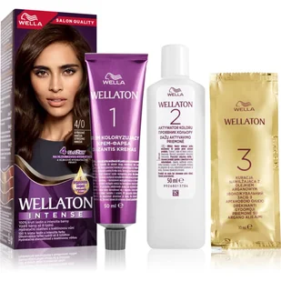 Wella WELLATON kremowy kolor włosów Cień 4/0 Medium Brown) - Farby do włosów i szampony koloryzujące - miniaturka - grafika 1