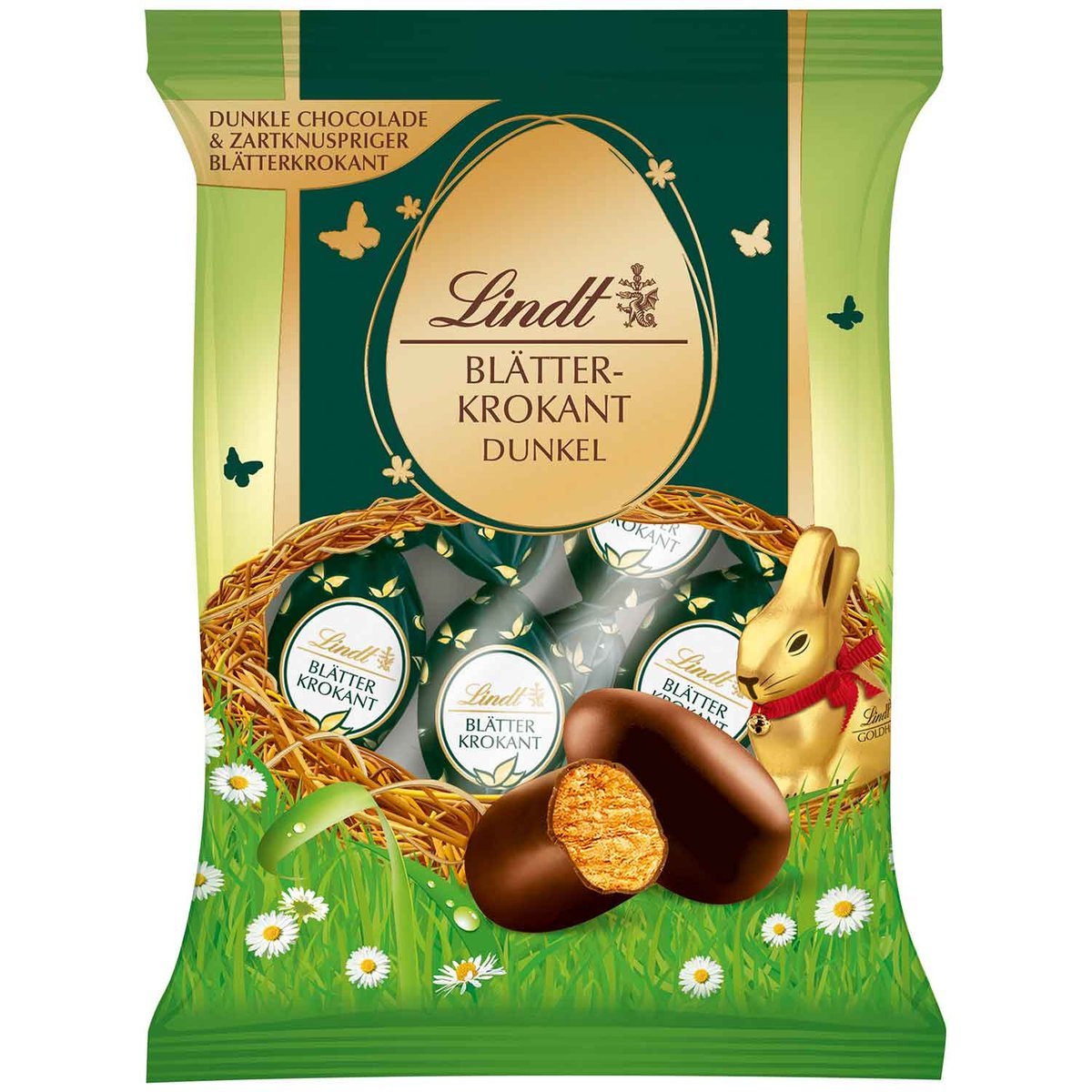 Praliny LINDT Blatterkrokant ciemna czekolada 85g
